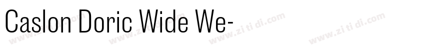 Caslon Doric Wide We字体转换